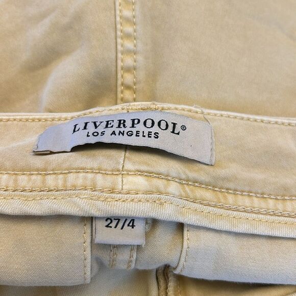 Liverpool mustard gold cuffed shorts Size 4 New - Picture 8 of 9